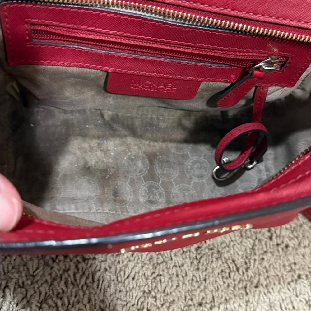 Michael‎ Kors Selma Red Saffiano Leather Red Crossbody bag